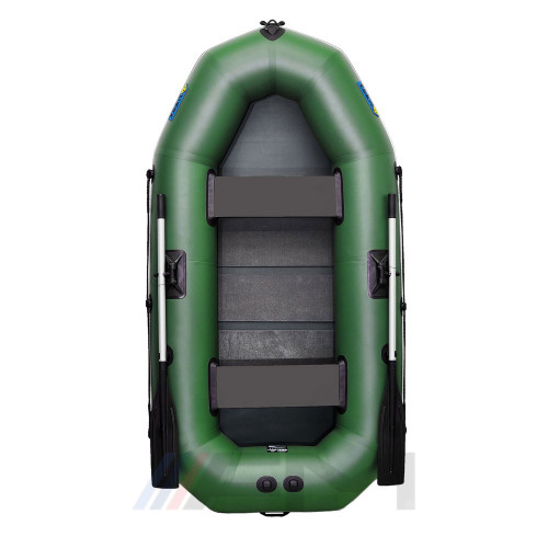 OMEGA - Надуваема гребна лодка с твърдо дъно 245 LSP - зелена